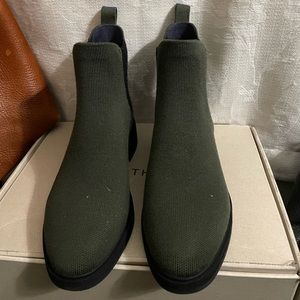 Rothy’s forest green lug boot.